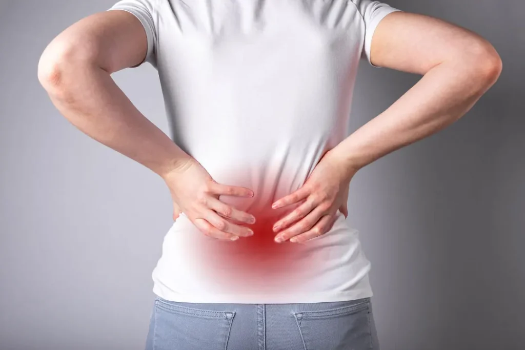 women suffering lower inflammation pain