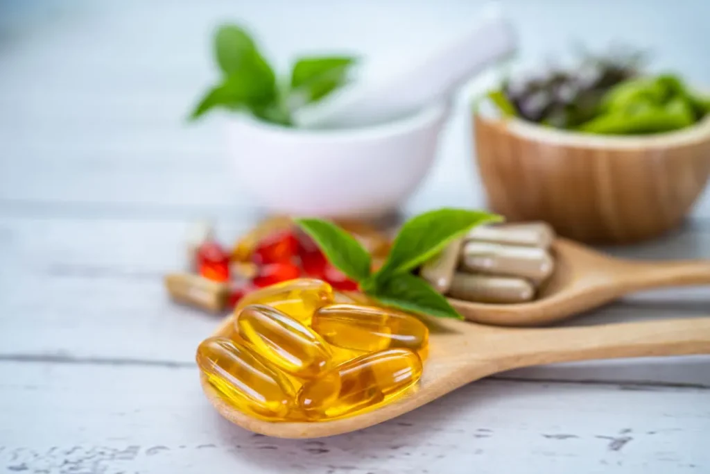 close up shot of vitamins pills