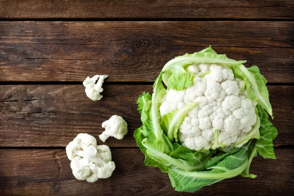 Cauliflower on a table