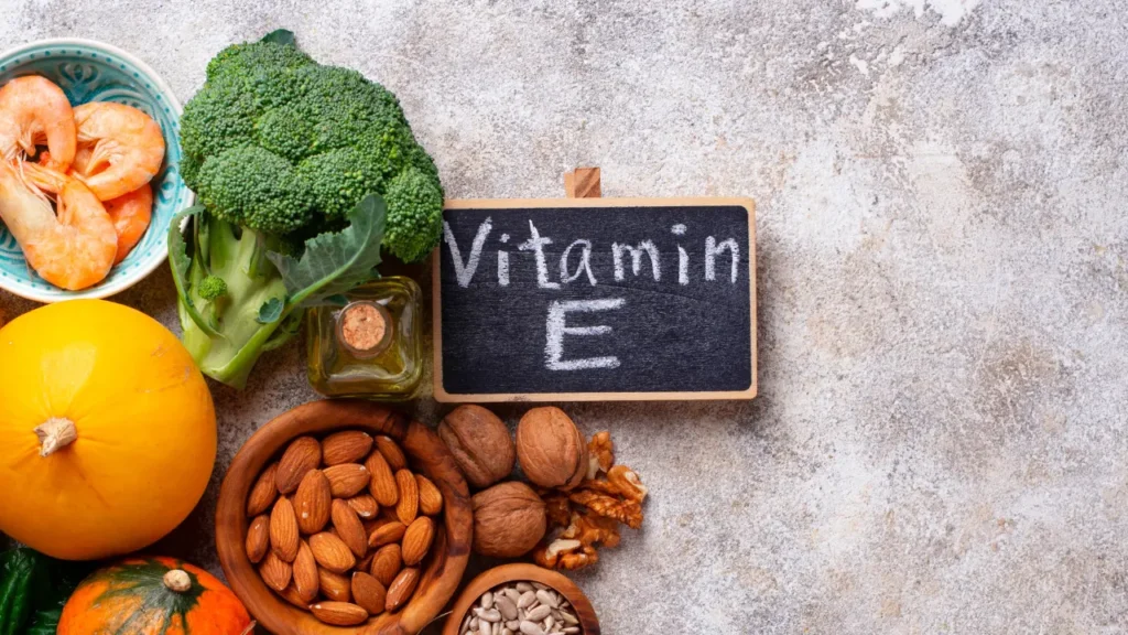 Vitamin E rich food items. 