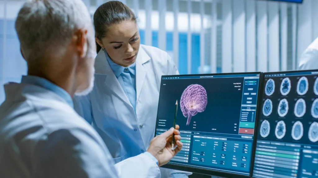 Man consulting with doctor regarding brain health