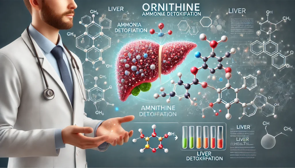 Ornithine helps in ammonia detoxification.