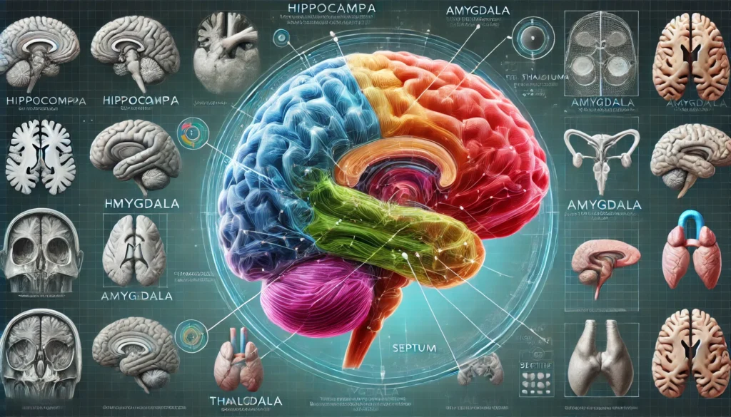 How to remember the brain parts – A visual representation of the limbic system, highlighting its role in emotions and memory