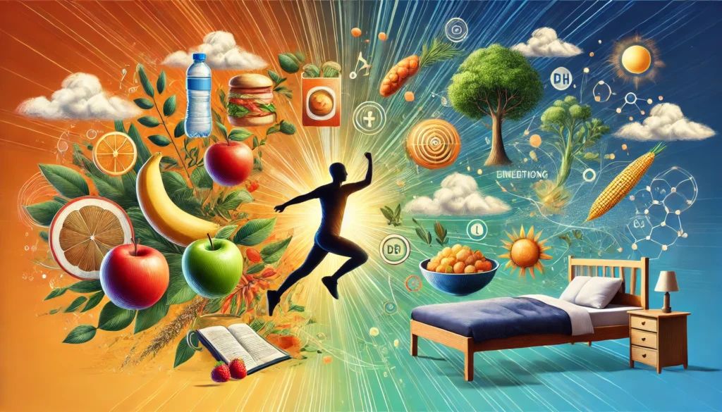 A symbolic representation of a balanced lifestyle, showing a person engaging in outdoor exercise, with floating symbols of nutritious foods, a water bottle, and a peaceful sleeping environment.

ALT Text: “How to increase attention span with lifestyle changes: A dynamic scene of exercise, healthy eating, hydration, and quality sleep.”