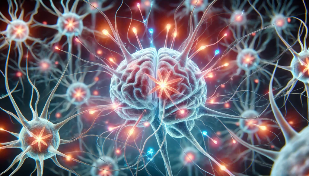 A 3D-rendered illustration of brain neurons with glowing synapses, symbolizing advancements in Alzheimer treatment. The image highlights neural connections with energy pulses, representing the impact of innovative medications on brain function.